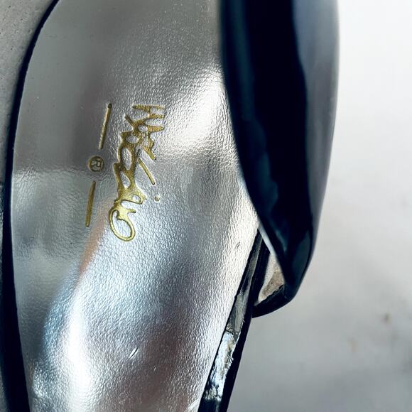 Mossimo Size 8.5 Black open toe 4.5" high heel - Picture 4 of 10